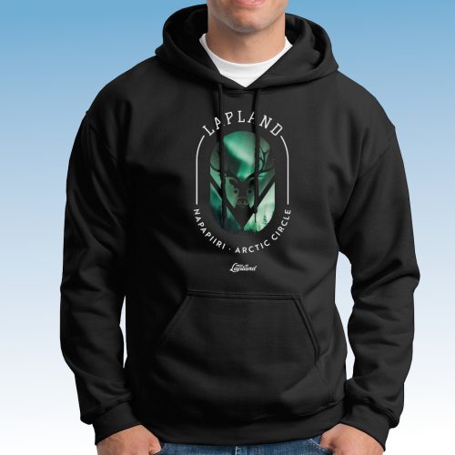 Northern Lights Hoodie from the Arctic Circle (Napapiiri) in Lapland, Finland